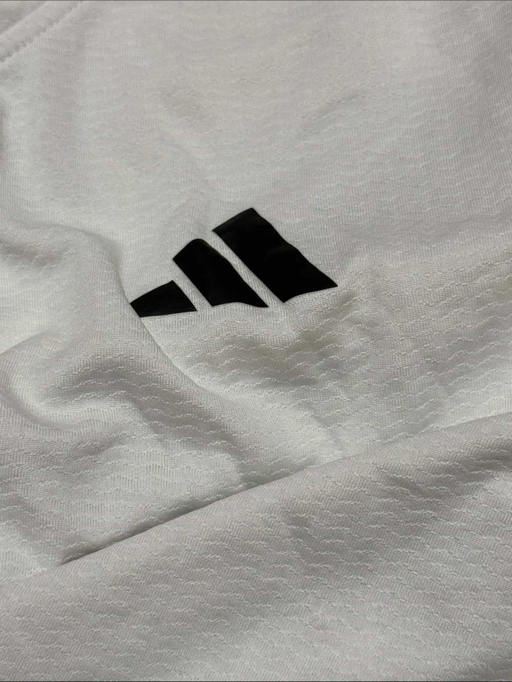 Adidas Men’s S White Men's Performance Tee with Black Logo